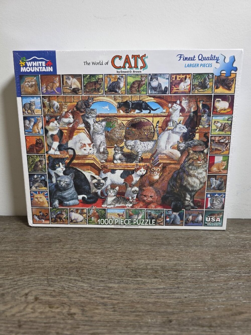 NEW The World of Cats 1000 Piece Jigsaw Puzzle by White Mountain FACTORY SEALED